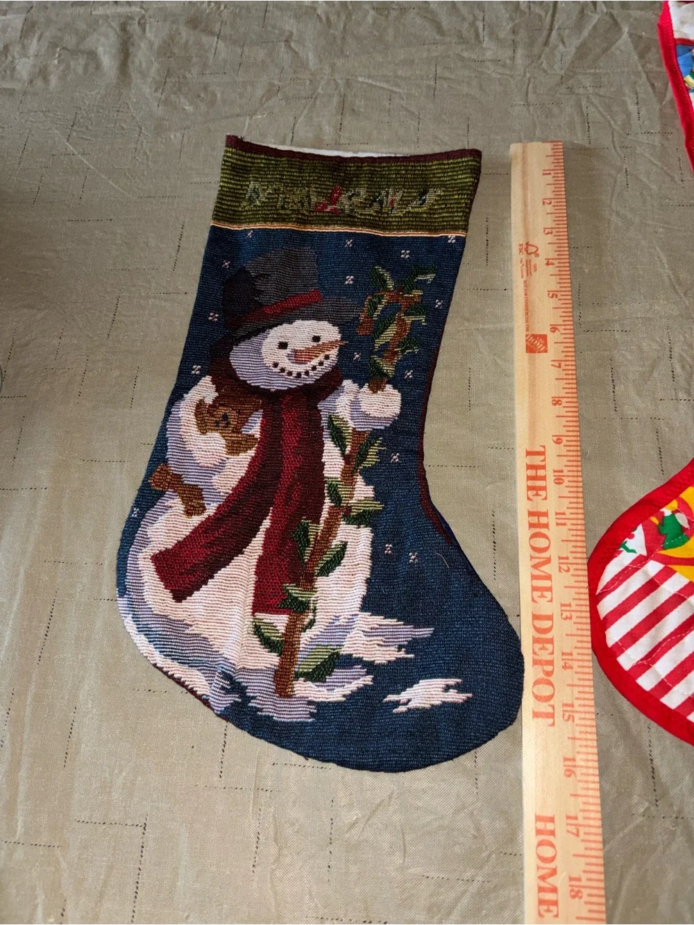 Lot of 3 Vintage Christmas Stockings needlepoint and quilted